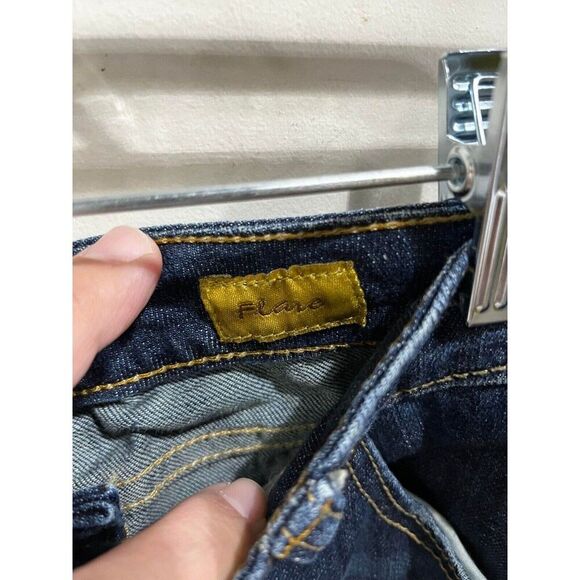 Seven7 Women's Jeans Size 8 Flare Dark Wash Blue Denim Jeans Western Rodeo - Picture 3 of 10